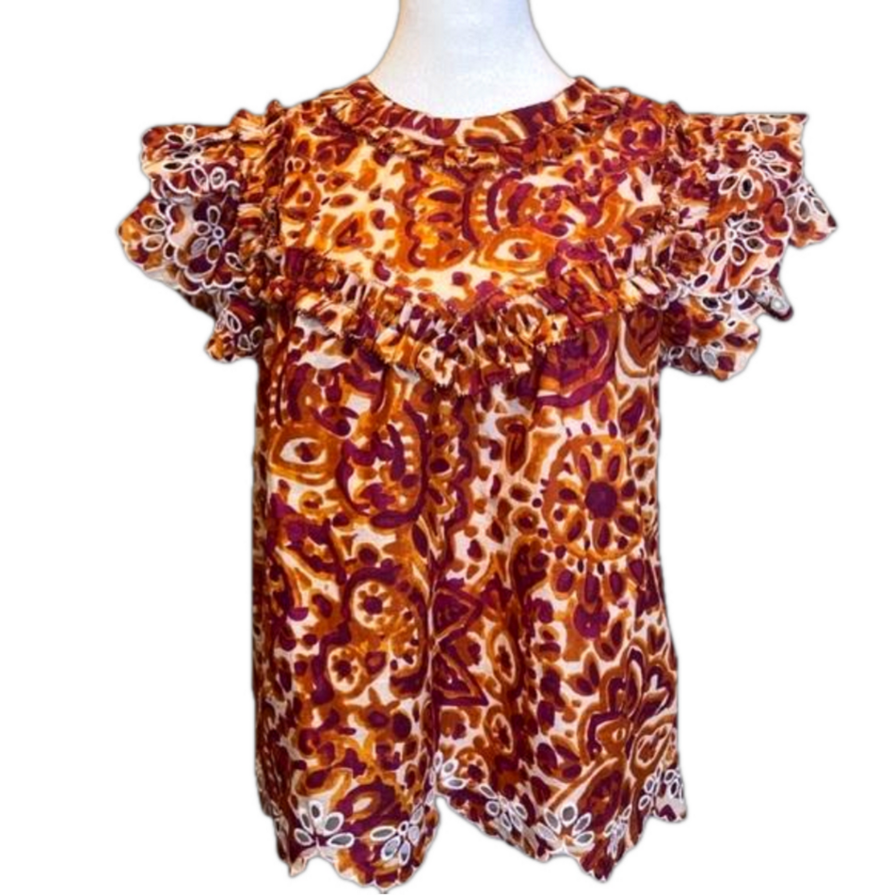 House of Harlow 1960 Ruffle Top XS